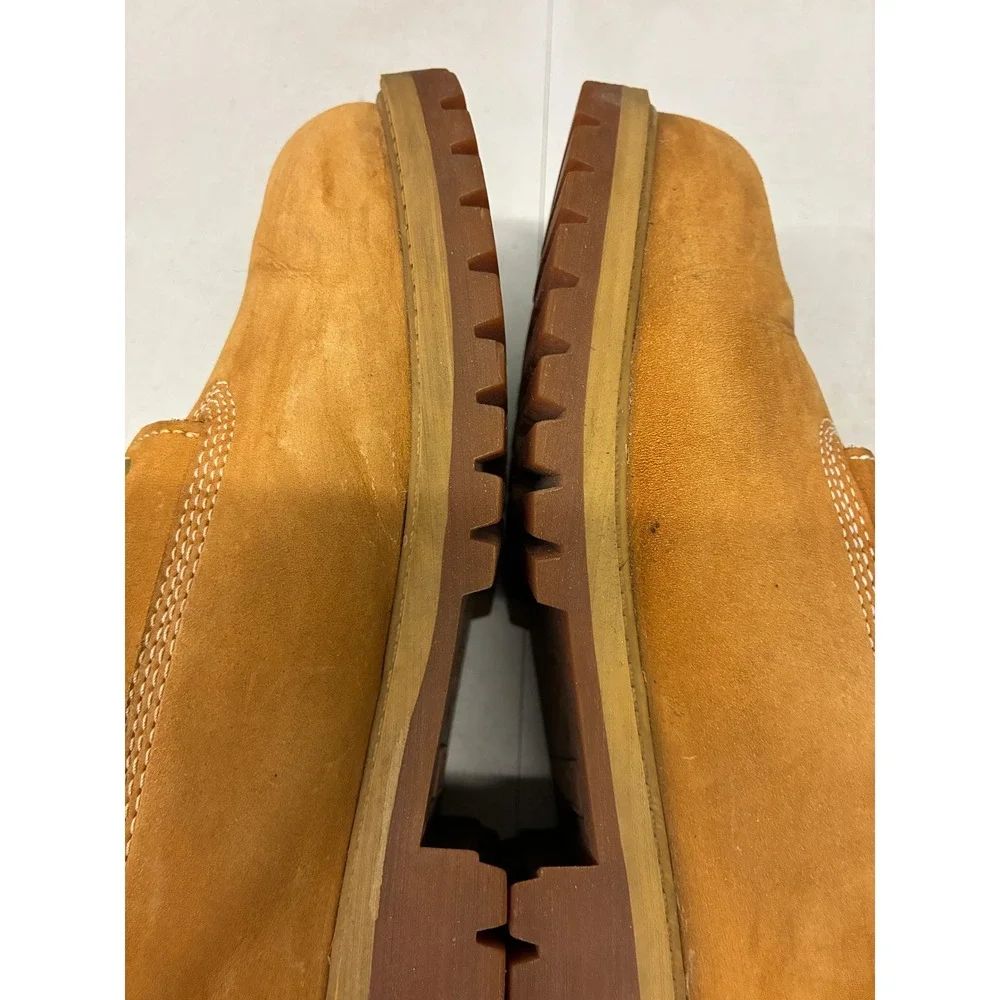 Timberland 6 Inch Premium Waterproof Boots Youth 3.5 Wheat Nubuck Leather